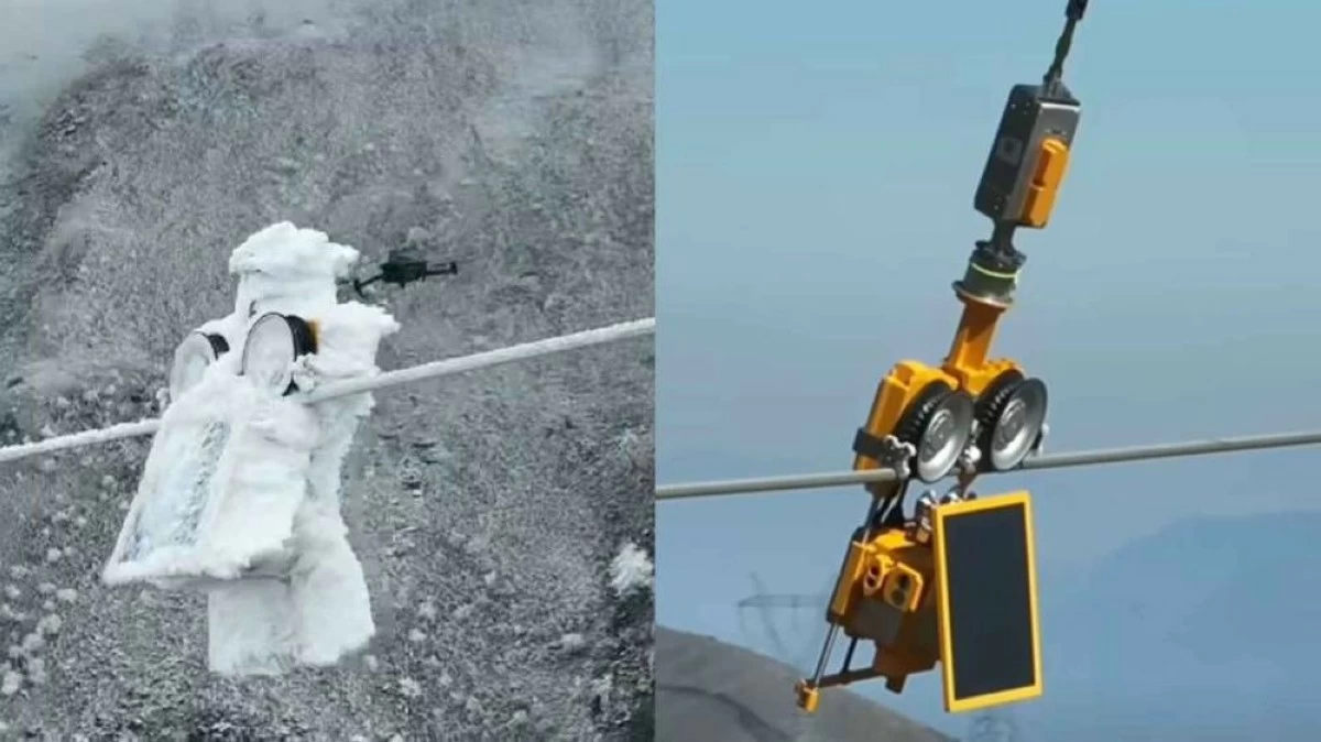 اخبار التكنولوجيا – روبوت يزيل الجليد من كابلات الكهرباء على ارتفاع 3300 متر