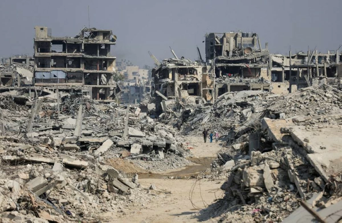 صوره – منظر عام للدمار الهائل الذي لحق بمدينة غزة نتيجة العدوان الإسرائيلي الغاشم.