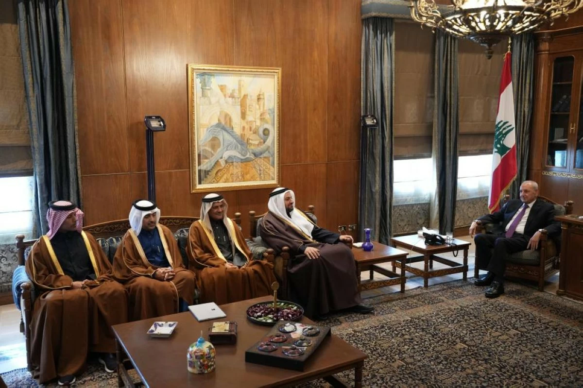 وزير الدولة بوزارة الخارجية يجتمع مع رئيس مجلس النواب اللبناني