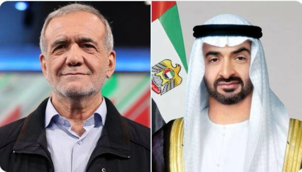 الرئيس الإماراتي يبحث مع نظيره الإيراني العلاقات الثنائية والقضايا الإقليمية