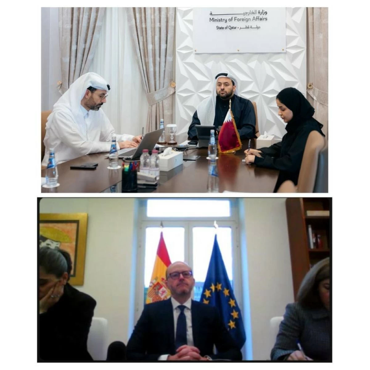 وزير الدولة بوزارة الخارجية يجتمع مع وزير الدولة للشؤون الخارجية والدولية الإسباني