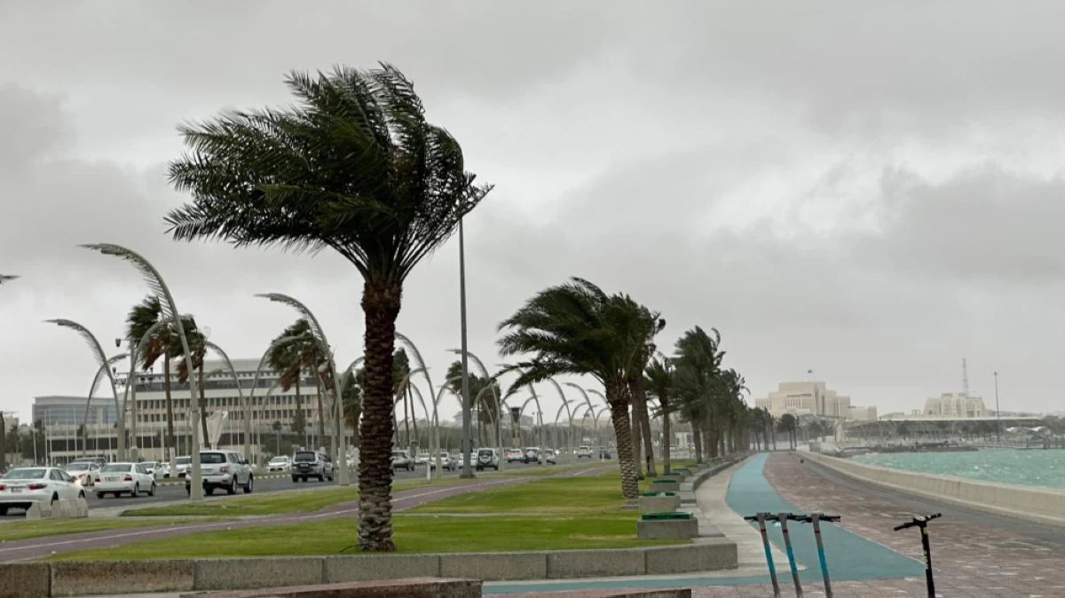 وتحذر الأرصاد الجوية من هطول أمطار رعدية ورياح قوية على السواحل وفي البحر