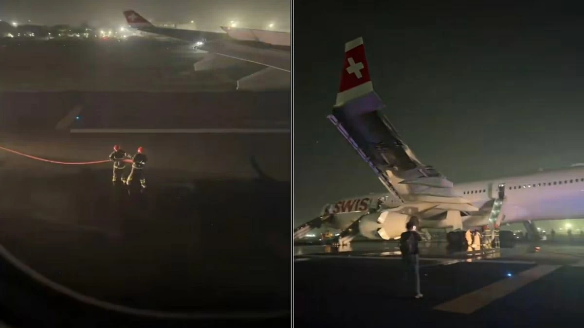 عالم الجريمة – الهند.. اندلع حريق في طائرة سويسرية بمطار أنديرا غاندي