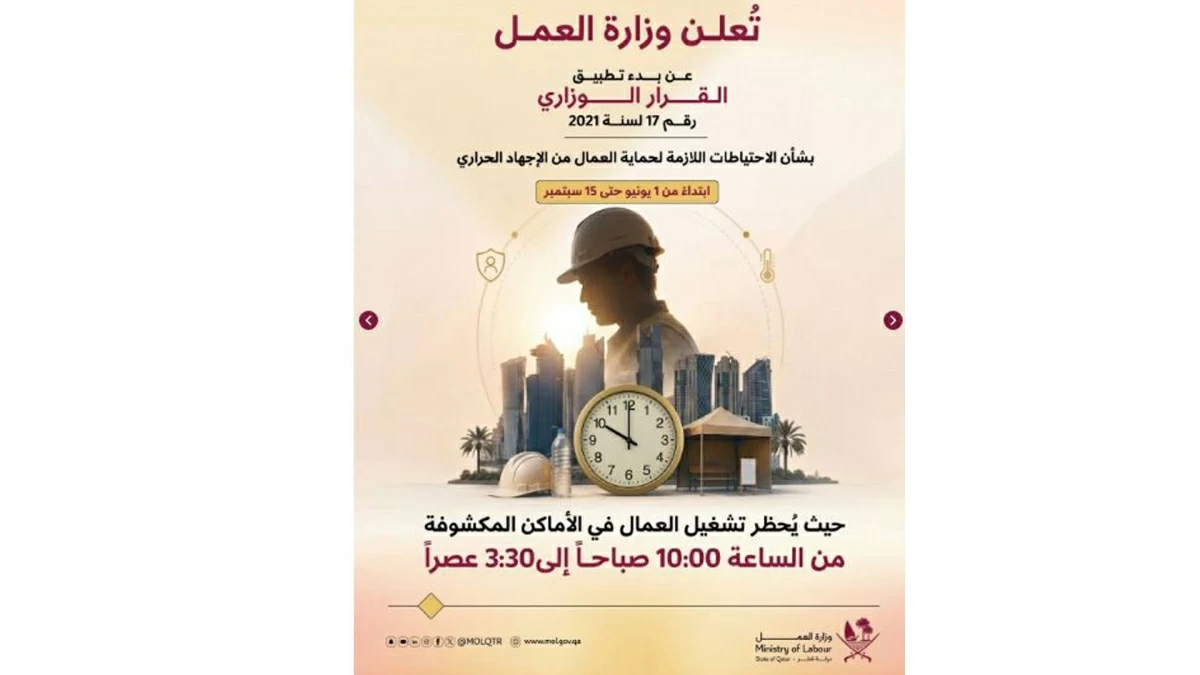 قطر رائدة عالميًا في الوقاية من الإجهاد الحراري