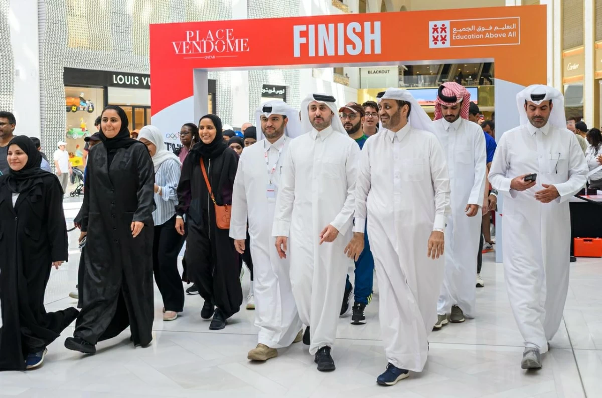 500 مشارك في فعالية “دعونا نتحرك من أجل التعليم” احتفالاً باليوم الأولمبي